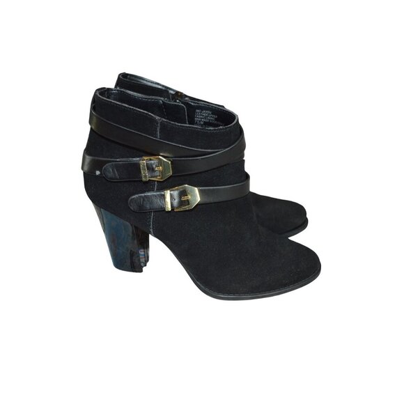 INC International Concepts Black Jaydie Boots Women's Size 7.5 Leather Buckles - Picture 8 of 11